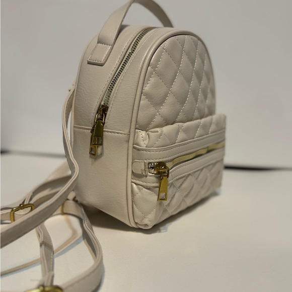 Quilted Mini Backpack - Cream - Picture 3 of 4